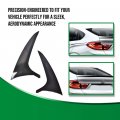 G-plus Rear Window Spoiler Side Wing Trim Carbon Black Cover Compatible With 2019-2021 Bmw X4