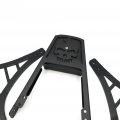 Httmt- Motorcycle Black Skull Backrest Sissy Bar With Leather Pad Compatible H-d Sportster Xl883c Xl883r Xl1200r Xl1200c