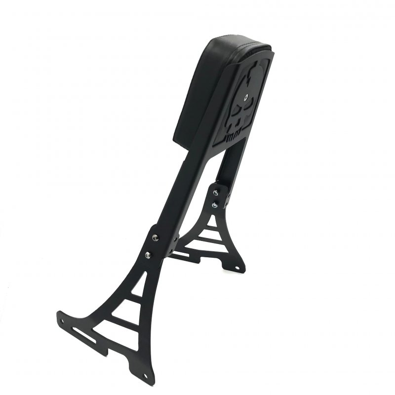 Httmt- Motorcycle Black Skull Backrest Sissy Bar With Leather Pad For H-d Sportster Xl883c Xl883r Xl1200r Xl1200c Xl1200s