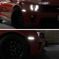 Vipmotoz Full White Led Smoke Lens Front Side Marker Light Parking Lamp For 2010-2015 Chevy Camaro Driver Passenger