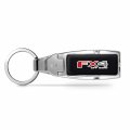 Ipick Image Made For Ford F-150 Fx4 Black Leather Insert Detachable Chrome Metal Belt Slide Premium Key Chain