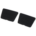Brake And Clutch Pedal Pad 2pc For 1964 To 1988 Gm Black Rubber 5 In Wide By 3 Long 2 75 Short Inl13706 