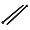 Uxcell M4x80mm Fully Thread Hex Socket Head Knurled Cap Screw Bolt Black 5pcs
