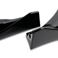 Auto Dynasty 3pcs Gloss Black Front Bumper Lip Spoiler Wing Body Kit Compatible With Honda Fit 14-17
