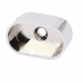 Uxcell Wardrobe Closet 33x19x17mm Oval Shaped Rod Rail End Flange Supports Holder 4pcs