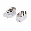 Uxcell Wardrobe Closet 33x19x17mm Oval Shaped Rod Rail End Flange Supports Holder 4pcs