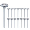 15pcs 1 8 Zinc-plated Steel Garage Door Rollers For 2 Track 6 57 Long Stem Quiet Wheels 10 Ball Bearings Silver