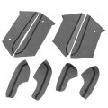 X Autohaux 8pcs Set Car Door Panel And Armrest Protector Cover Replacement For Honda Civic 10th Gen 2016-2020 Black