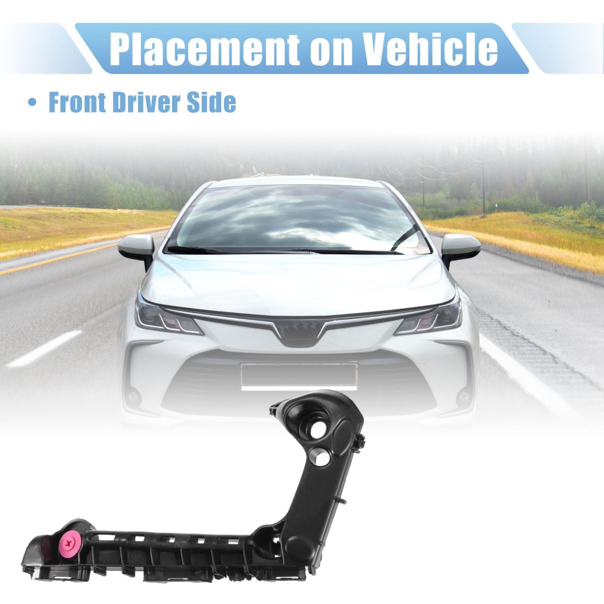Bumper Bracket Front Right Side Retainer Replacement For Toyota Corolla 2019-2023 No 52115-02480 52115-12520