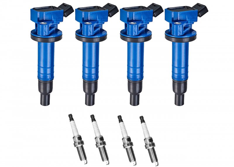 Ena Set Of 4 Blue Ignition Coil With Platnium Spark Plug For Chevrolet Pontiac Toyota Prizm Vibe Celica Corolla Matrix Mr2