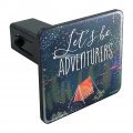 Let S Be Adventurers Tent Camping Night Moon Shooting Stars Tow Trailer Hitch Cover 1 25 In Receiver Black Abs Plastic With Uv