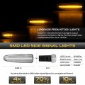 Vipmotoz Amber Full Led Side Indicator Light Front Turn Signal Blinker Lamp For Mitsubishi Lancer Evo X Mirage G4 Outlander