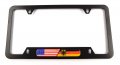 Usa Germany Flag Metal Black Aluminium Car License Plate Frame Cutout 4hole