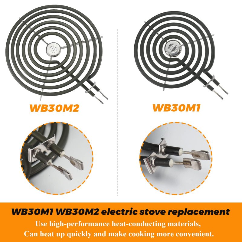 Wb30m1 Wb30m2 Electric Stove Burner Replacement By Blutoget Ge Range Element Fit For Hotpoint Ken-more Includes 6-inch Ers30m1