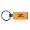 Nissan 350z Z Logo Keychain Laser Engraved Maple Wood With Gunmetal Frame Case 2 125 In X 0 875