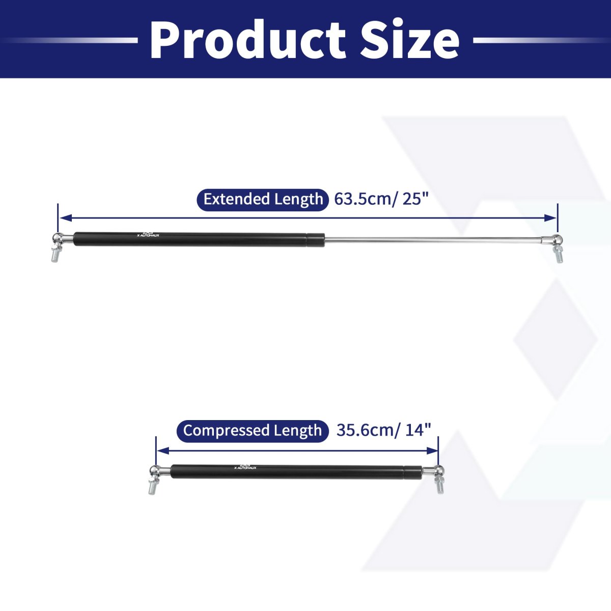 2 Pcs 25inch 35lb 156n Black Lift Supports Struts Shocks Gas Spring With Wrench Universal For Rv Car Truck Boat