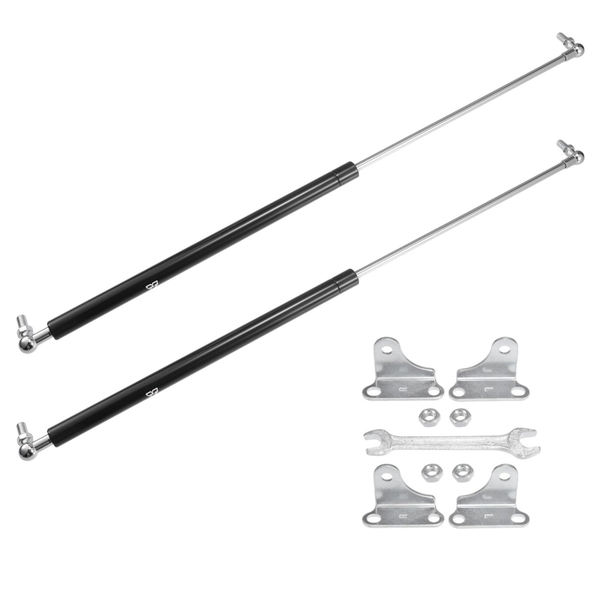 2 Pcs 25inch 35lb 156n Black Lift Supports Struts Shocks Gas Spring With Wrench Universal For Rv Car Truck Boat