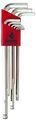 Set Of 9 Balldriver L Wrenches With Briteguard Finish Extra Long Length Sizes 1 5 To 10mm Model 17099 Hex End Classic Style 