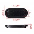 Astra Depot 4x 6 Oval Oblong 24-led Smoke Red Running Brake Tail Light Cargo Semi Trailer Container Tractor Truck Bus Lorries