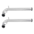 2pcs Water Coolant Pipe 1310a525 For Mitsubishi Montero 1993 2006 And Sport 1997 2004 Silver 