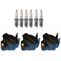 3 7805-1201 Ignition Coils 6 3013 Platinum Spark Plugs For 1989-99 Buick Chevrolet Oldsmobile 