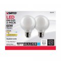 Satco 6pk 6w G25 Globe Filament Led 2700k Medium Base Dimmable 60w Equiv