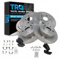 Semi Metallic Pad Brake Rotor Kit Front Rear Set Of 4 For 99-01 Rx300