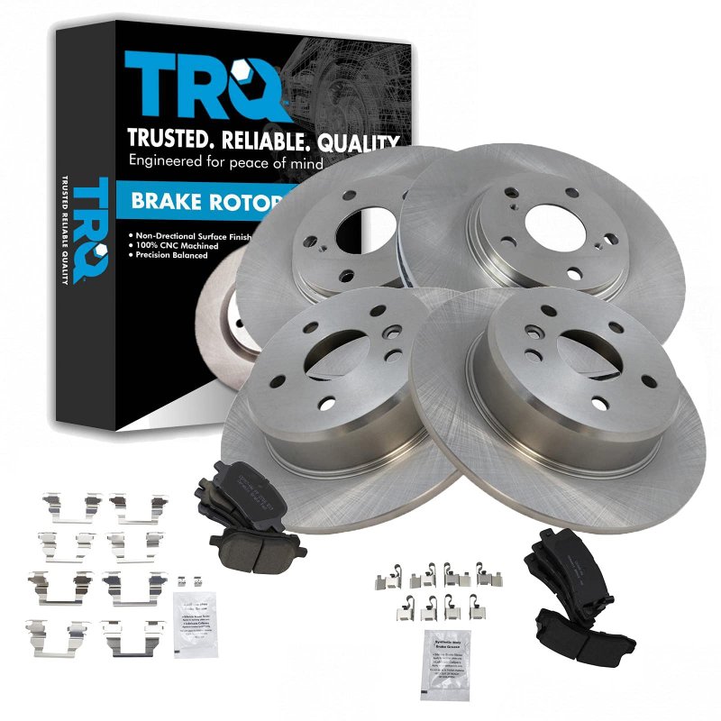 Semi Metallic Pad Brake Rotor Kit Front Rear Set Of 4 For 99-01 Rx300