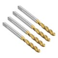 4pcs Spiral Flute Thread Taps 10-32 Unf H2 Screw Threading Tap Titanium Coated 6542 High Speed Steel Machine Tapping Tools For