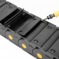Uxcell R55 25mm X 77mm Plastic Closed Can Open Cable Drag Chain Wire Carrier 1m Long