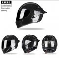 Woljay Full Face Motorcycle Helmet Racing Motocross Off Road Moto Street Bike Helmets S Carbon Fiber Gloss