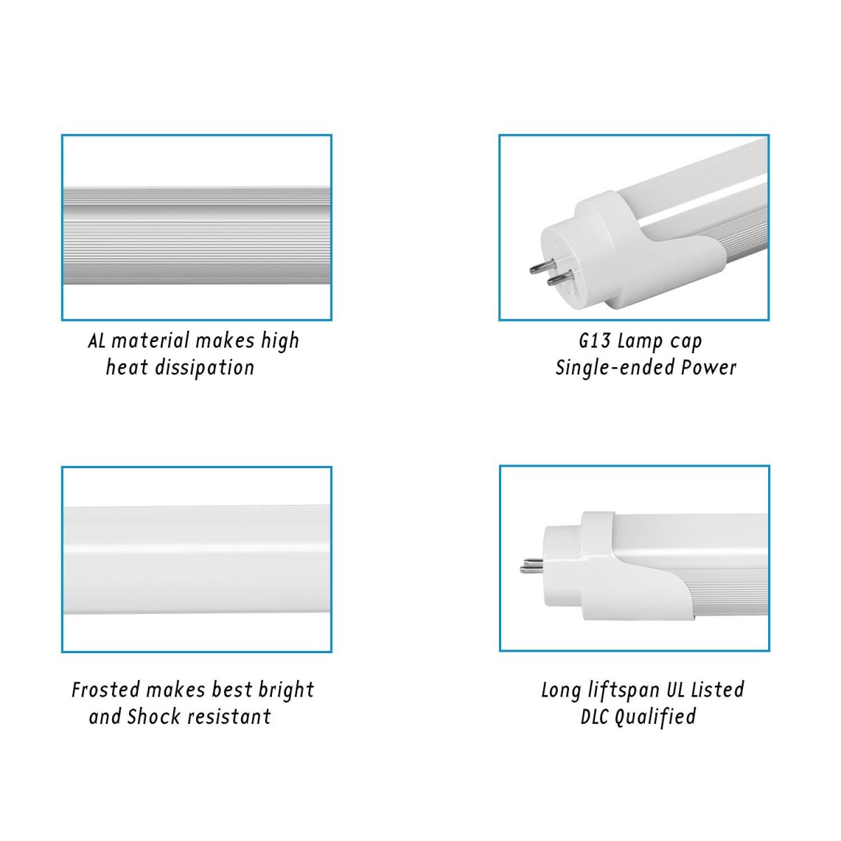 2pack T8 Led Tube Light 2ft Bulb 9w 18w Equiv 5000k Daylight 1350lm Super Bright Ballast Bypass F17t8 F18t8 F20t10 Cw