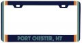 Port Chester New York Car Metal License Plate Frame Retro Design 