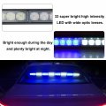 36 In 32led Traffic Advisor Light Bar Blue White Emergency Strobe Warning With Directional Flashing And 16 Ft Cord For 12 To 24