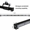 36 In 32led Traffic Advisor Light Bar Blue White Emergency Strobe Warning With Directional Flashing And 16 Ft Cord For 12 To 24