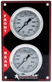 Allstar All80170 Two 1000 Psi Liquid-filled Vertical Mount Brake Bias 2-gauge Panel Kit 