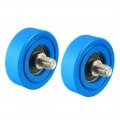Uxcell 2pcs 40x13x1mm Roller Idler Bearing Pulley Sliding Conveyor Wheel Threaded Rod M810 Blue