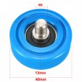 Uxcell 2pcs 40x13x1mm Roller Idler Bearing Pulley Sliding Conveyor Wheel Threaded Rod M810 Blue