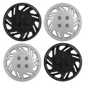 Silver Universal Hubcaps 14 In Wheel Covers Corrosion Free Sturdy Abs Full Lug Skin For Acura Chevrolet Dodge Ford Honda