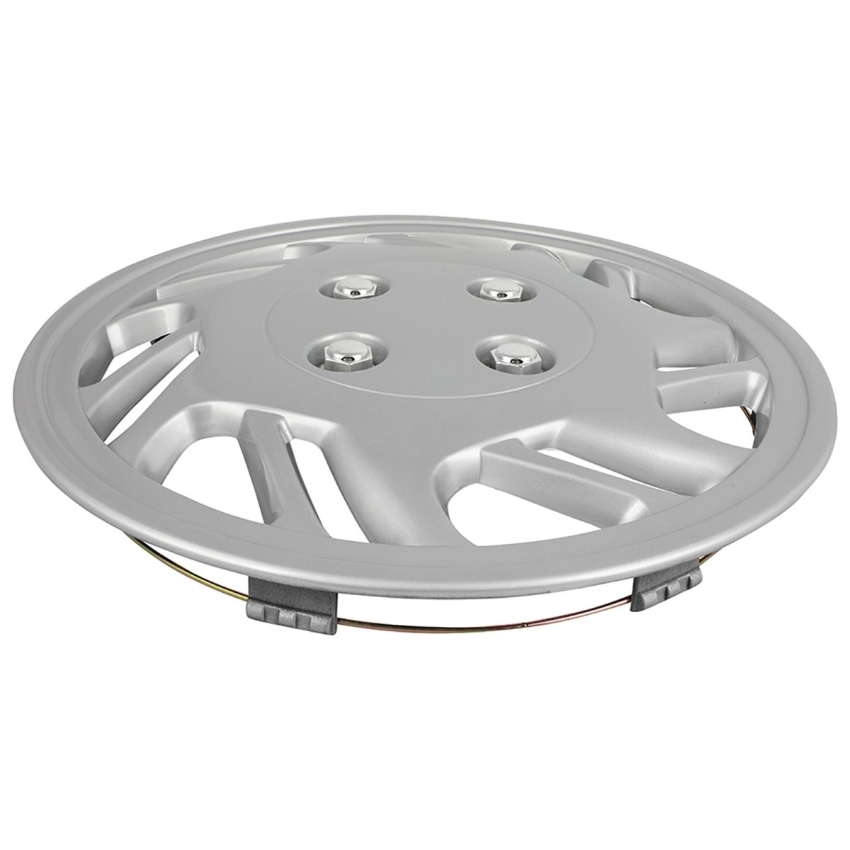 Silver Universal Hubcaps 14 In Wheel Covers Corrosion Free Sturdy Abs Full Lug Skin For Acura Chevrolet Dodge Ford Honda