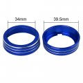 X Autohaux 3pcs Blue Aluminum Alloy Audio Volume Ac Climate Control Ring Knob Covers Trim For Vw Volkswagen Mk7 Golf Gti 2015
