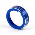 X Autohaux 3pcs Blue Aluminum Alloy Audio Volume Ac Climate Control Ring Knob Covers Trim For Vw Volkswagen Mk7 Golf Gti 2015