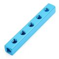 Blue 1 4 Pt Thread Aluminum Alloy Manifold Block Splitter 5 Way 8 Port 