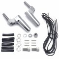 Httmt- 39mm Chrome Turn Signal Front Directional Relocation Kit Compatible With 88 Up Xl 91-05 Dyna P N Mt224-022-cd