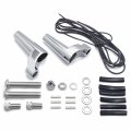 Httmt- 39mm Chrome Turn Signal Front Directional Relocation Kit Compatible With 88 Up Xl 91-05 Dyna P N Mt224-022-cd
