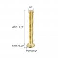 Uxcell Brass Machine Screws M3x20mm Phillips Pan Head Fastener Bolts For Furniture Office Equipment Electronics 100pcs