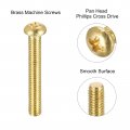 Uxcell Brass Machine Screws M3x20mm Phillips Pan Head Fastener Bolts For Furniture Office Equipment Electronics 100pcs
