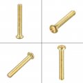 Uxcell Brass Machine Screws M3x20mm Phillips Pan Head Fastener Bolts For Furniture Office Equipment Electronics 100pcs