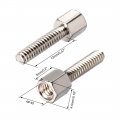 Uxcell 4 -40 5 12mm F M Brass Hex Standoff Spacer Screws Pcb Pillar Nickel Plated 100 Pcs