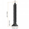 Uxcell M3 X 20mm Wood Screws Phillips Flat Head Carbon Steel Self Tapping Black 200pcs